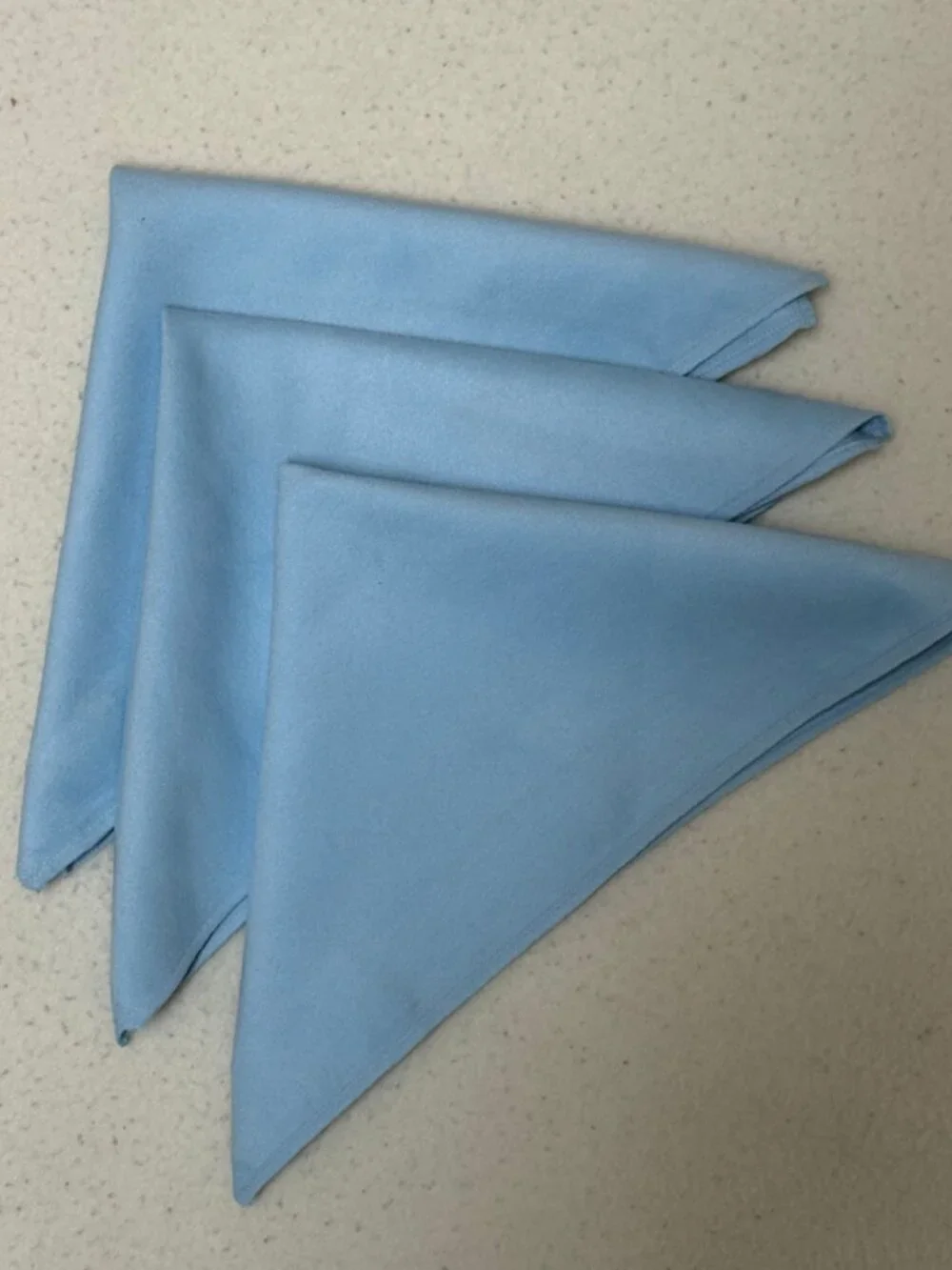 3x Microfiber Suede Ultra Light Quick Drying Hand Face Towel - Blue - 12